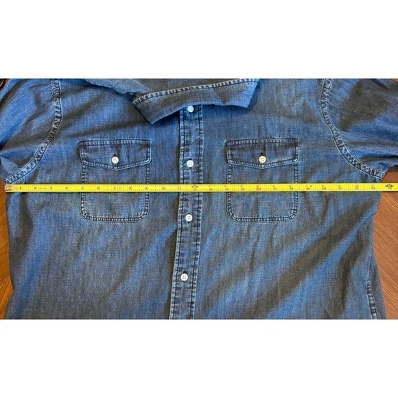 VNT late 80’s Peter Millar denim button-down shirt Size L - Picture 9 of 12